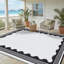 Tapis d'extérieur 8 x 10 festonné imperméable pour terrasse de camping / caravane