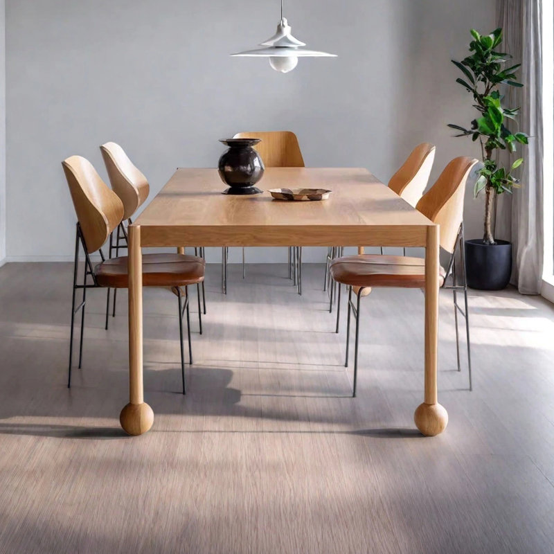 Minimalist rectangular dining table, 29.53"H x 70.87"L x 31.5"W