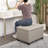Cosmas 23.6" Wide Tufted Rectangle Storage Ottoman-1705471684