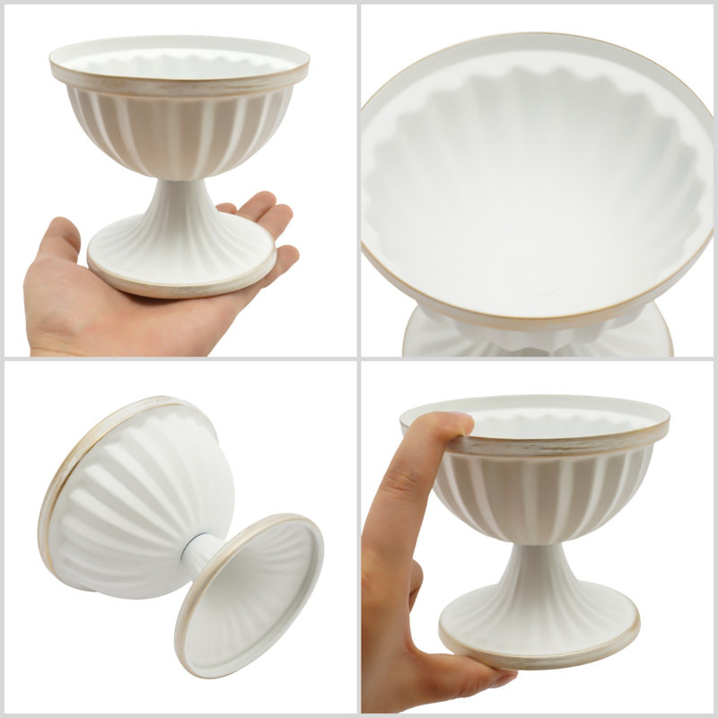 3.7"H Small Wedding Table Vase, White
