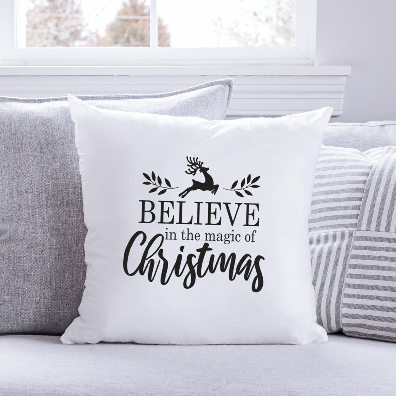 coussin décoratif en polyester Christmas-10, 14 po x 14 po