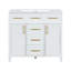 Meuble-lavabo 36 po avec rangement polyvalent - 4 tiroirs à fermeture douce, 1 tablette réglable, 2 portes à fermeture douce