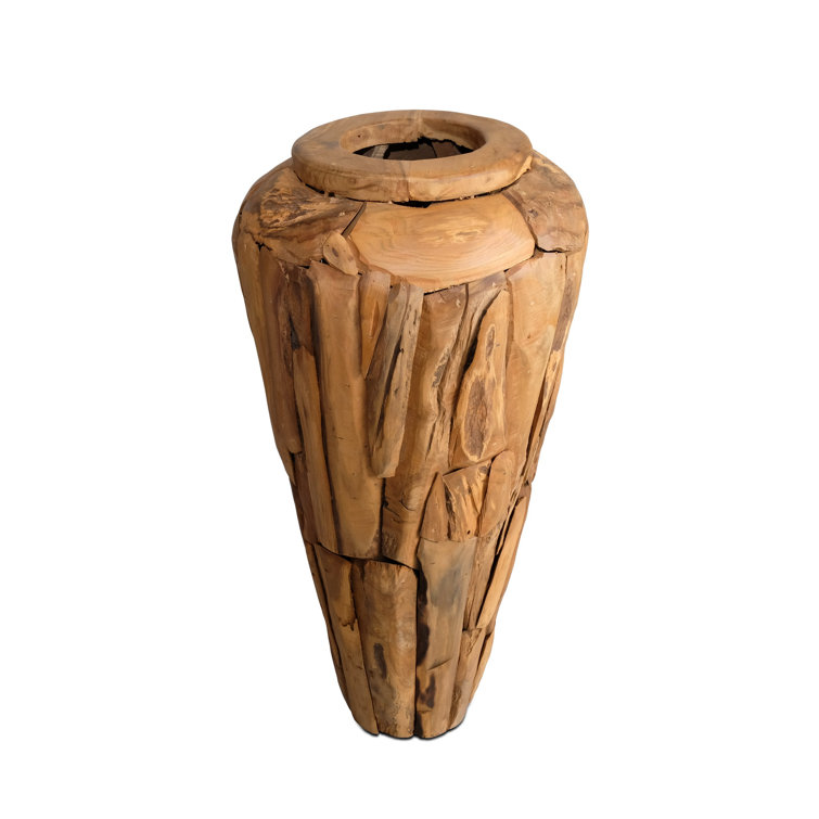 Foundry Select Jamal Handmade Wood Floor Vase & Reviews