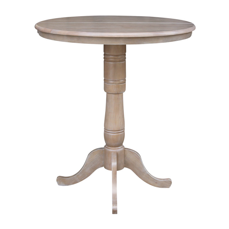 Dragana Extendable Solid Wood Dining Table, Washed Gray Taupe