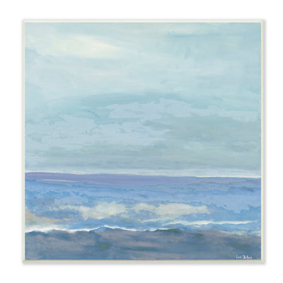 «Ocean Water Landscape Abstraction Blue Layered Waves» par - Impression