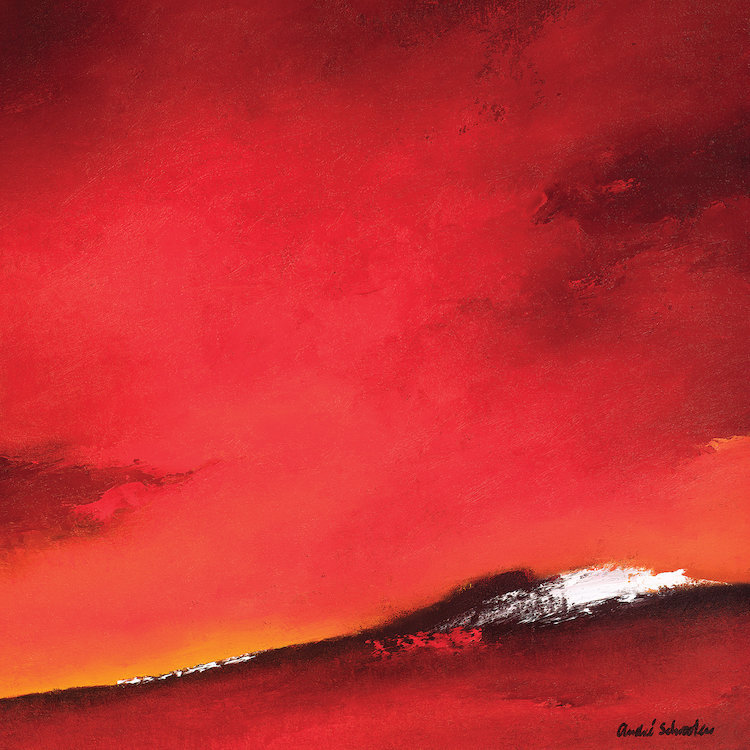 « ondulation line ii », reproduction d’impression sur toile, H 37 po x l 37 po x P 1,5 po, Toile avec cadre noir