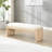 Sandy Rubberwood Bench With Soft Cushion Seat