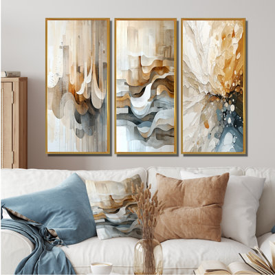 Urban Urban Of Abstract Line Art I - Minimalisme, paysage, impressions sur toile, 3 pièces