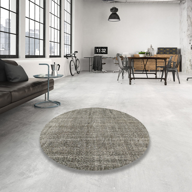Tapis contemporain Olive, Rond 8 pi