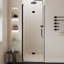 Porte de douche pliante sans cadre l 30 po x H 72 po, alliage d'aluminium, douche en verre trempé de 0,24 po