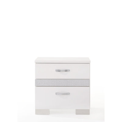 White Nightstand With Smooth Operating Drawers For Easy Access - Convenient 3 Functional Design Meets Your Storage Requirements