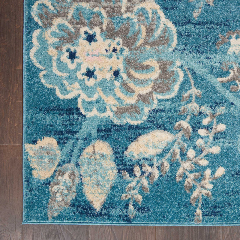 Leeming Floral Indoor Rug, Rectangle 2' x 4'