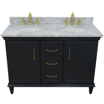 Ensemble de meuble-lavabo de salle de bain double 49 po Alianna