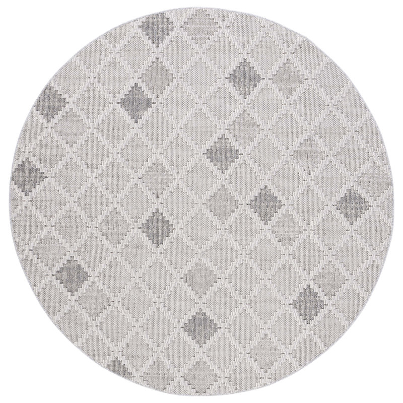 Marisely Performance Geometric Rug, Round 6'7"