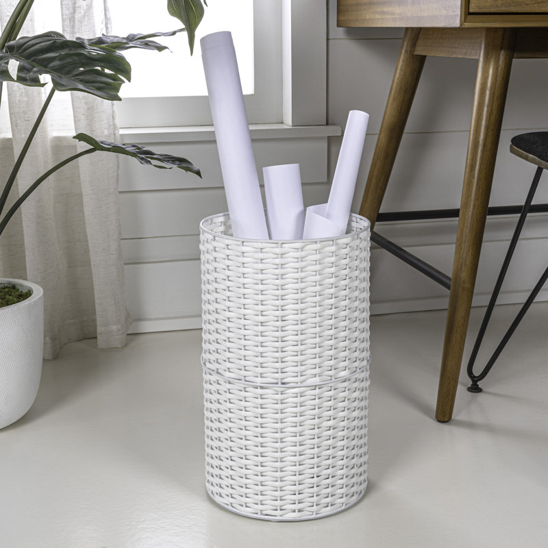 Cecil Open Waste Basket - 4.13 Gallons, White