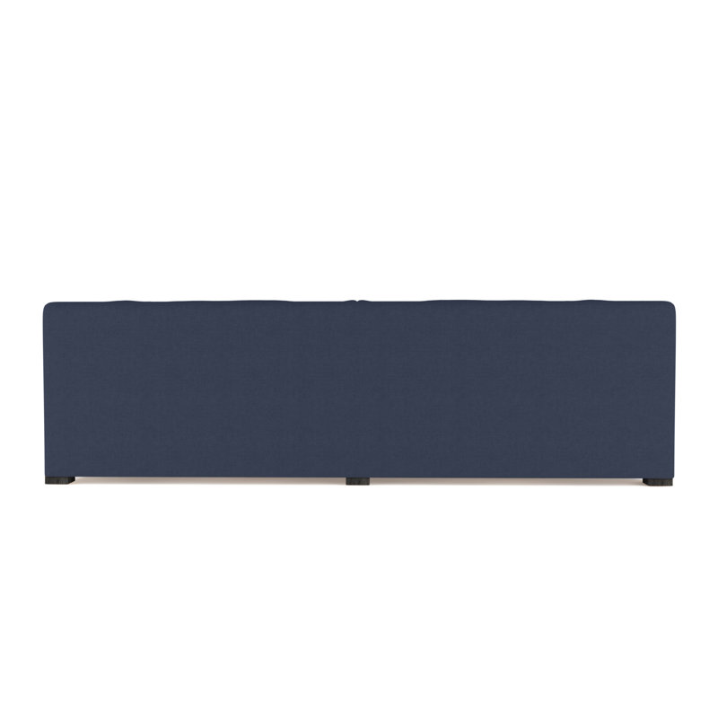 Crosby Slope Arm Sofa, 32.5" H x 108" W x 43" D, Box Weave Linen Pumice, Ebony