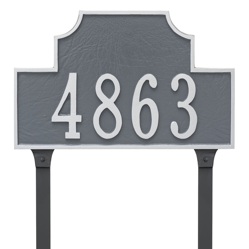Plaque d'adresse Beckford, Blanc / Doré