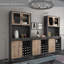 Armoire de bar à porte de grange pour salon, salle à manger