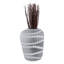 Vase en verre sculpté avec rayures verticales-1650246581