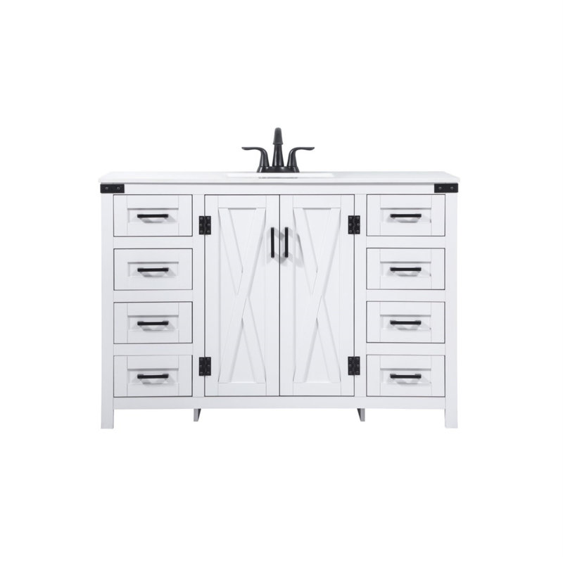 Ensemble de meuble-lavabo simple 48 po Slayton, Blanc
