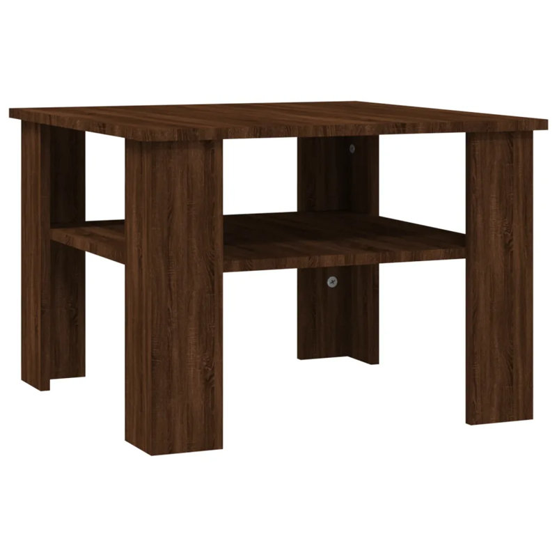 Abdulrahman Four Leg Coffee Table with Storage, Walnut