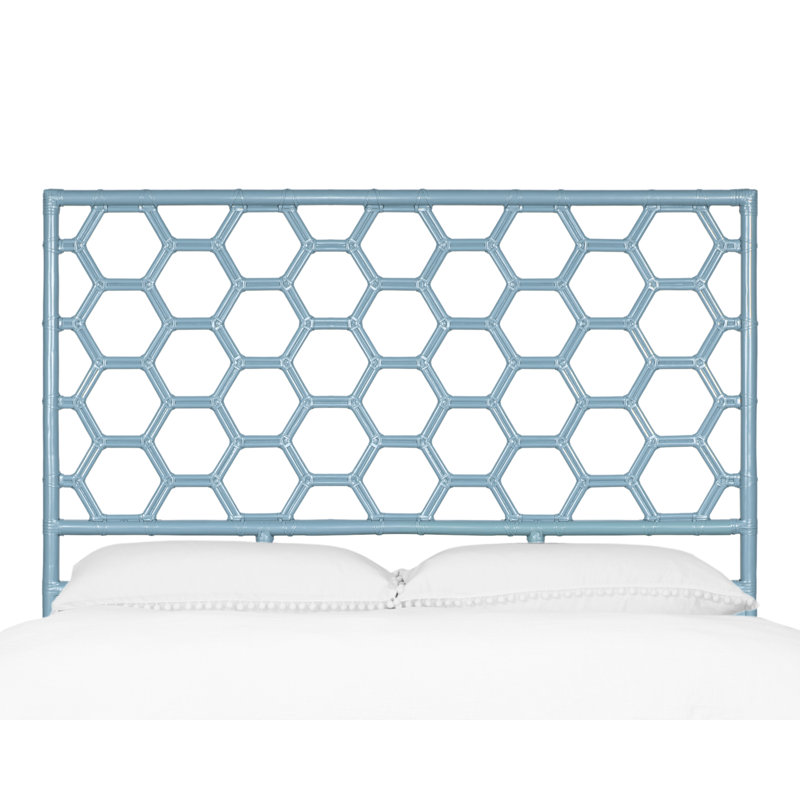 Honeycomb Open-Frame Headboard, Pool Blue, Queen