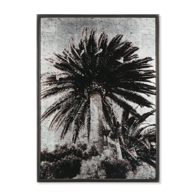 Venice Palm Trees Silver Leaf Print