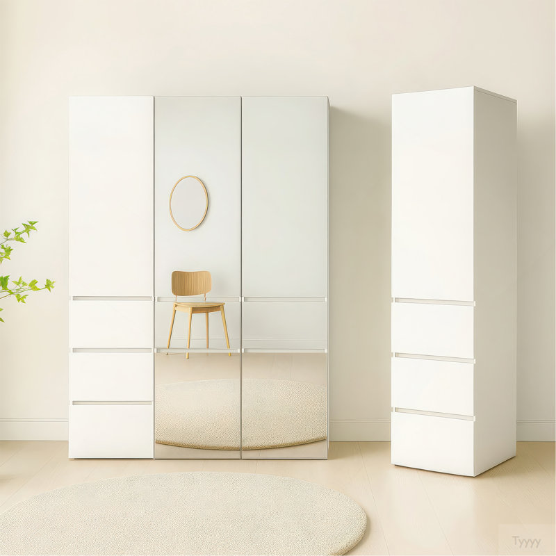 Armoire modulaire en bois avec miroir Elise