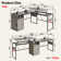 Khairi 60'' L-Shaped Lift Top Desk with Storage Cabinet, Executive Desk with Open Compartments and Adjustable shelfs