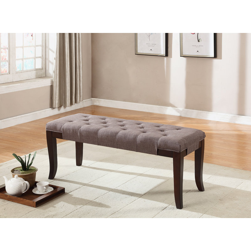 Banc touffeté, tissu, brun, Brun
