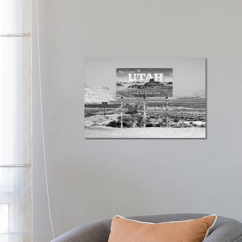Welcome 1 Piece Wrapped Canvas Wall Art, 66.04 cm H x 45.72 cm W x 1.91 cm D