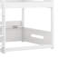 Lit superposé grand sur grand avec tablettes de rangement et ports USB, lit superposé en bois massif avec échelle et garde-corps-123077618
