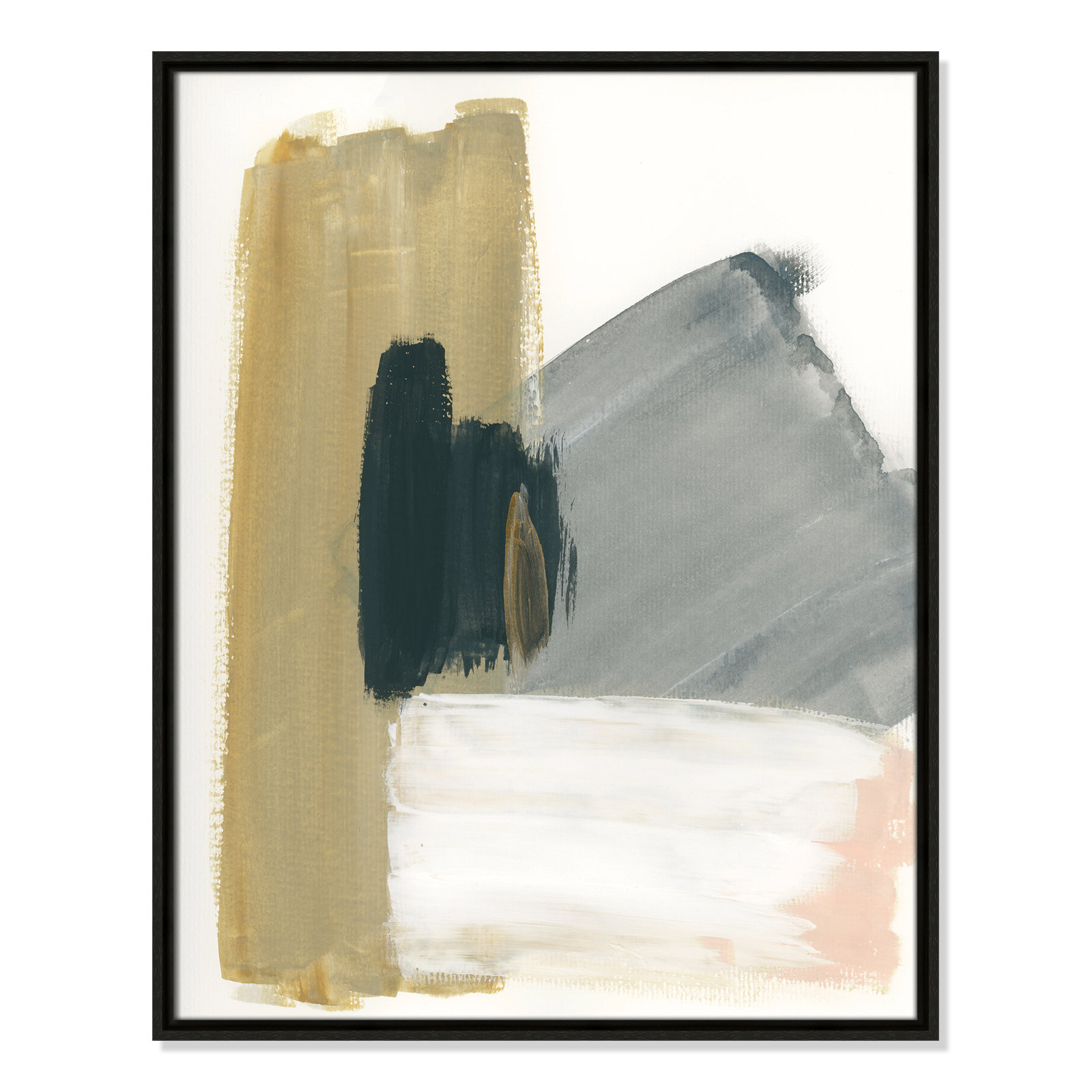 Herma "Marble Block Symmetry II" Print, 29.5" H x 23.5" W x 2" D, Espresso Framed