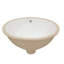Lavabo de salle de bain ovale encastré en céramique 18 "x 15" blanc avec trop-plein