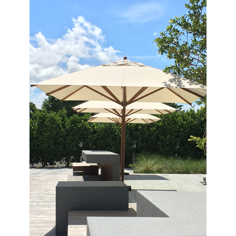 Levante Square Market Umbrella, Ecru, 132" W x 132" D