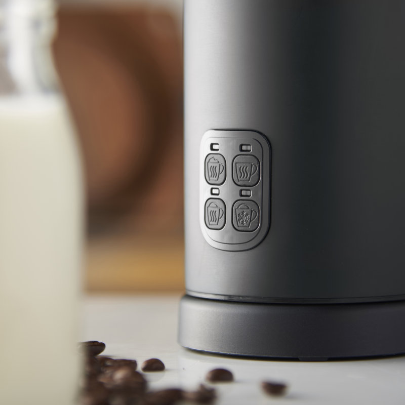 MisterChef Stainless Steel Automatic Milk Frother, Black