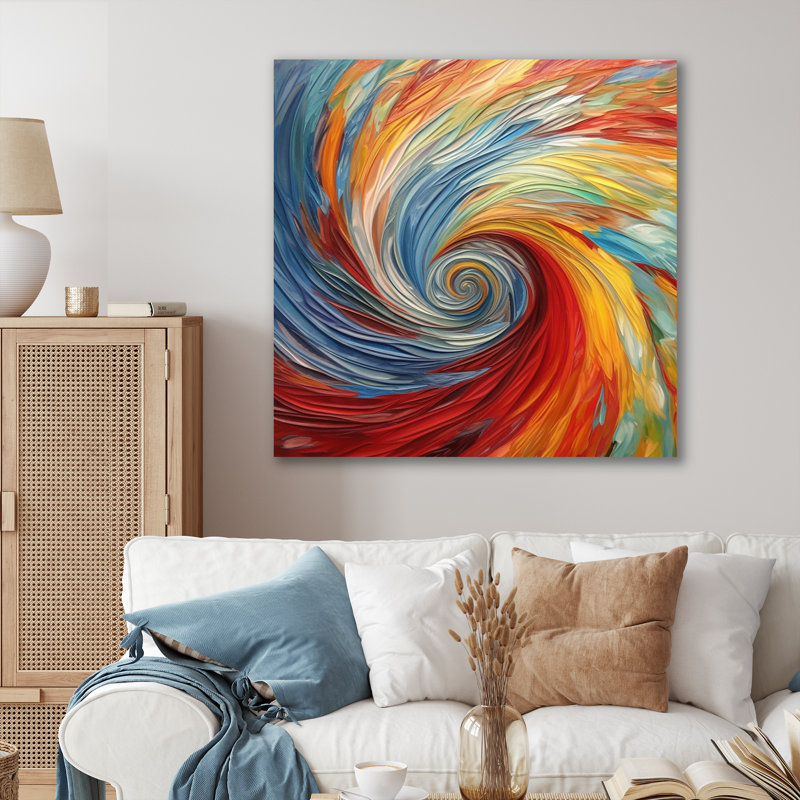 " Spiral Symphony II ", Wrapped Canvas, 24" H x 24" W x 1" D