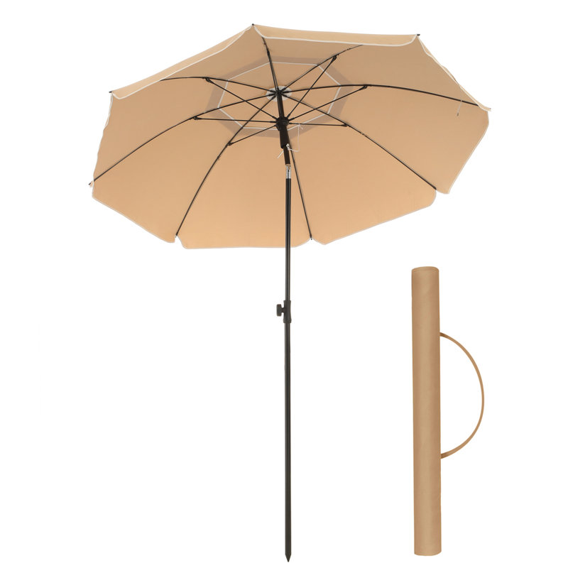 Dow 160cm Beach Parasol, Taupe