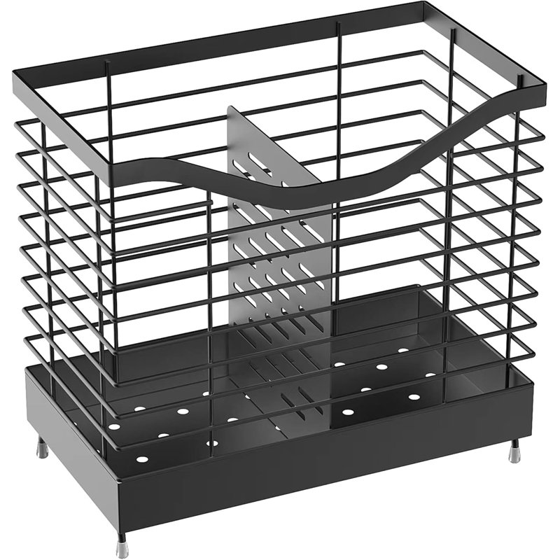 Organisateur de comptoir à 2 grilles pour ustensiles de cuisine