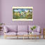 The Dandelion'S Dream Colorful Playful Vibrant Butterfly Cat Dandelion Flower Landscape Wall Art Print by Katie Towers - Wrapped Canvas Print-544245322