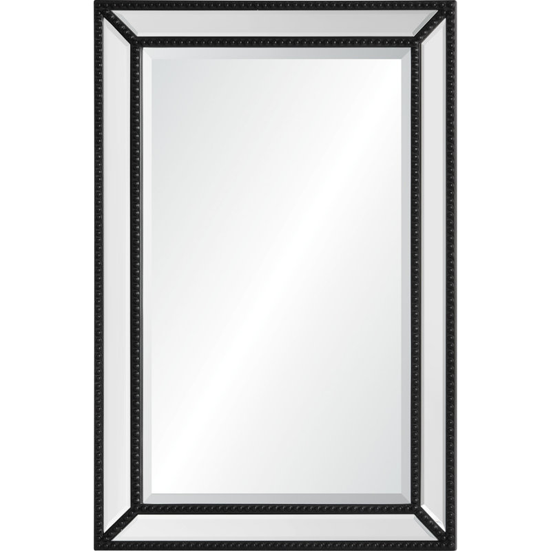 Flat Wall Mirror, Matte Black