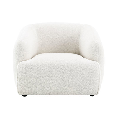 Chaise en tissu blanc chatoyant, rembourrage serré, intérieur en mousse pleine, structure en bois de pin et en contreplaqué, chaise avec pieds en plastique avec effet, dossier, mousse, pieds en bois Kd, largeur de 24 po