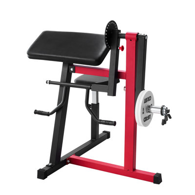 2-in-1 Preacher Curl Bench & Triceps Extension Machine - Adjustable Home Gym Arm Trainer with Heavy-Duty Steel Frame