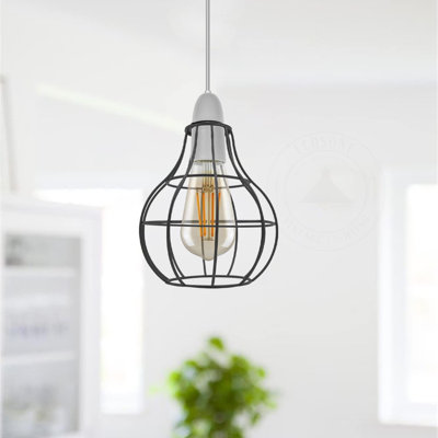 18cm H Metal Novelty Lamp Shade ( Screw On ) in Black