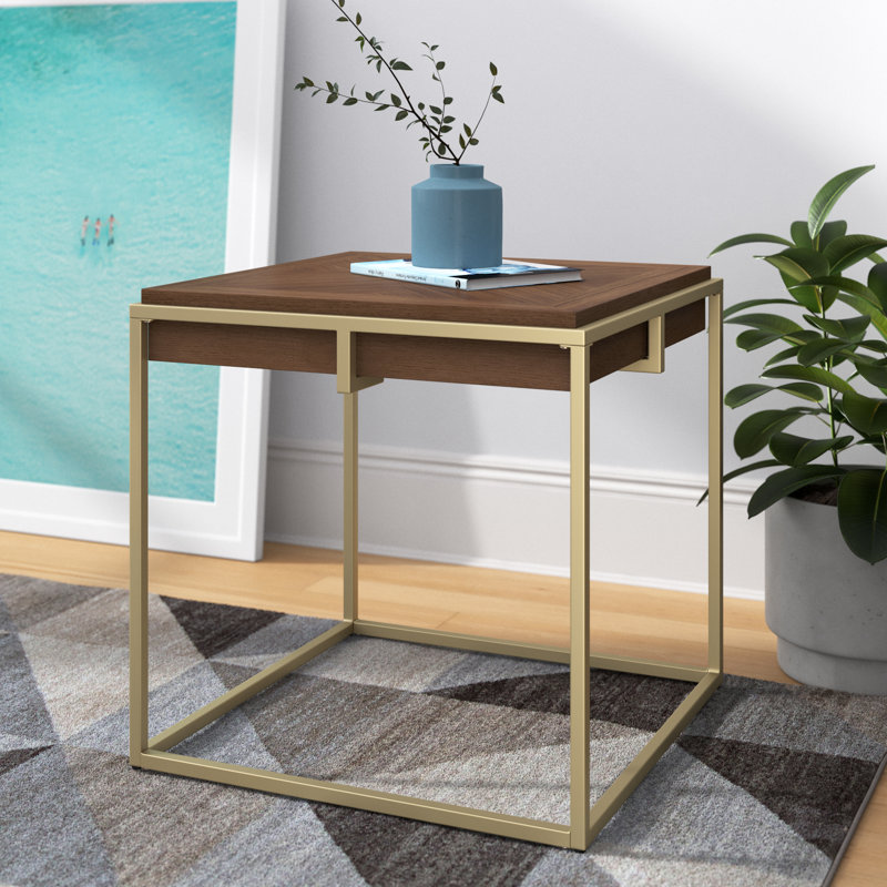 Simmerman Square Iron End Table
