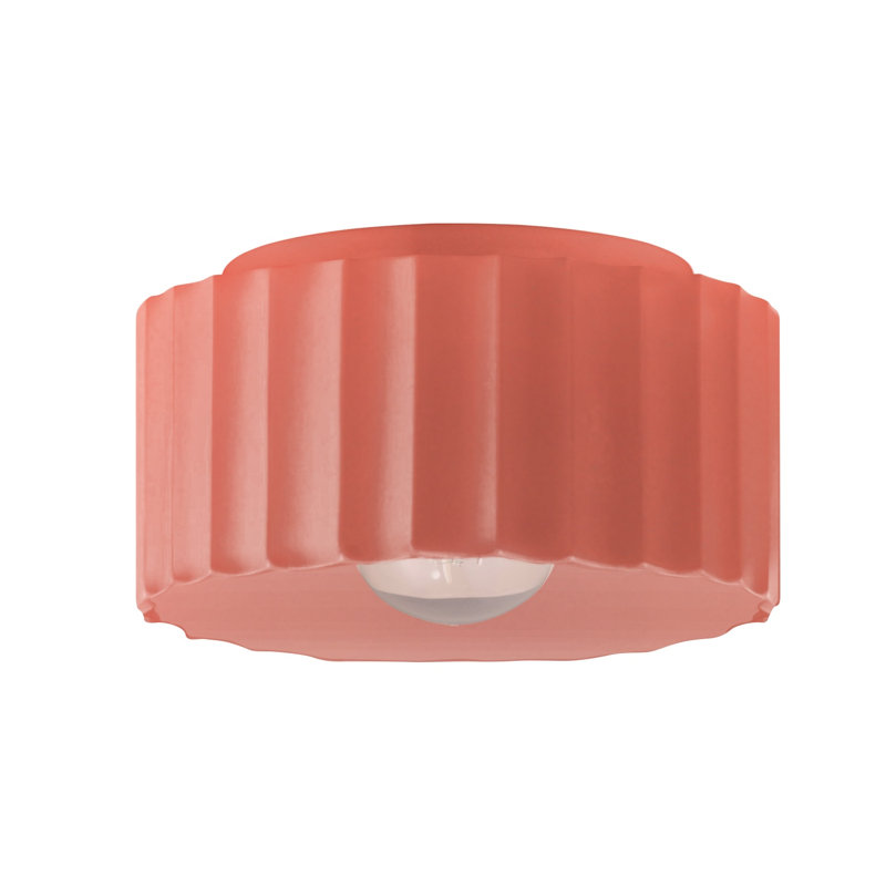 Plafonnier encastré 1 lumière Colgate, Rosé lustré, H 6,5 po x l 10 po x P 10 po