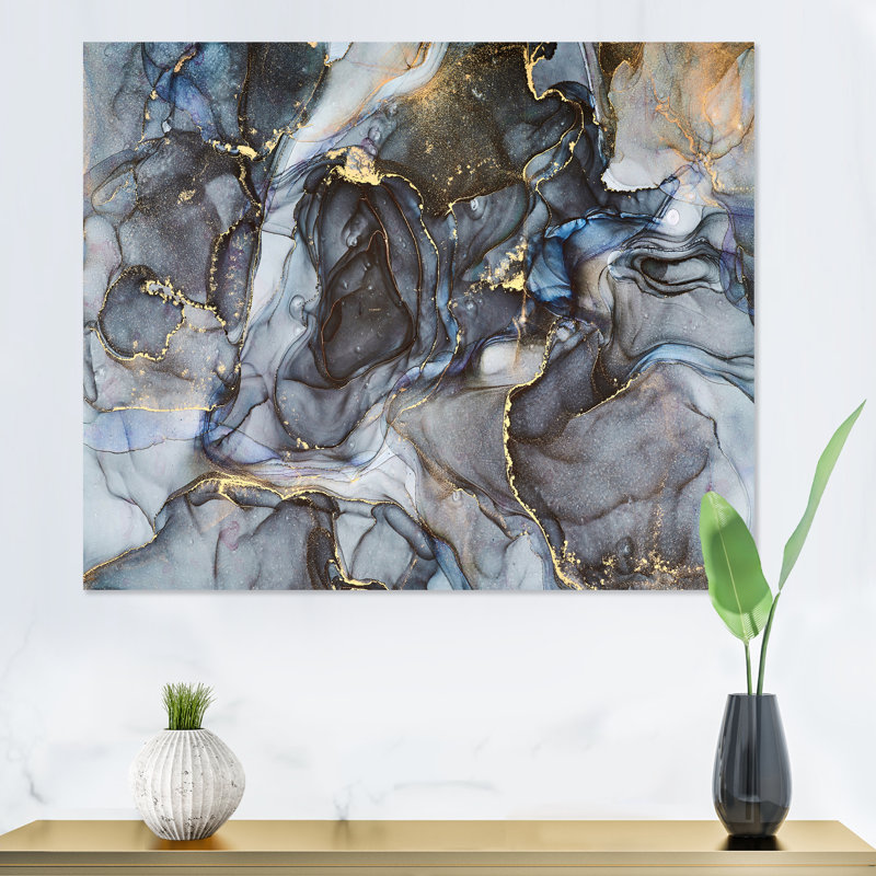 Art or noir infusé noir II - reproduction sur toile, H 30 po x l 40 po, Toile tendue