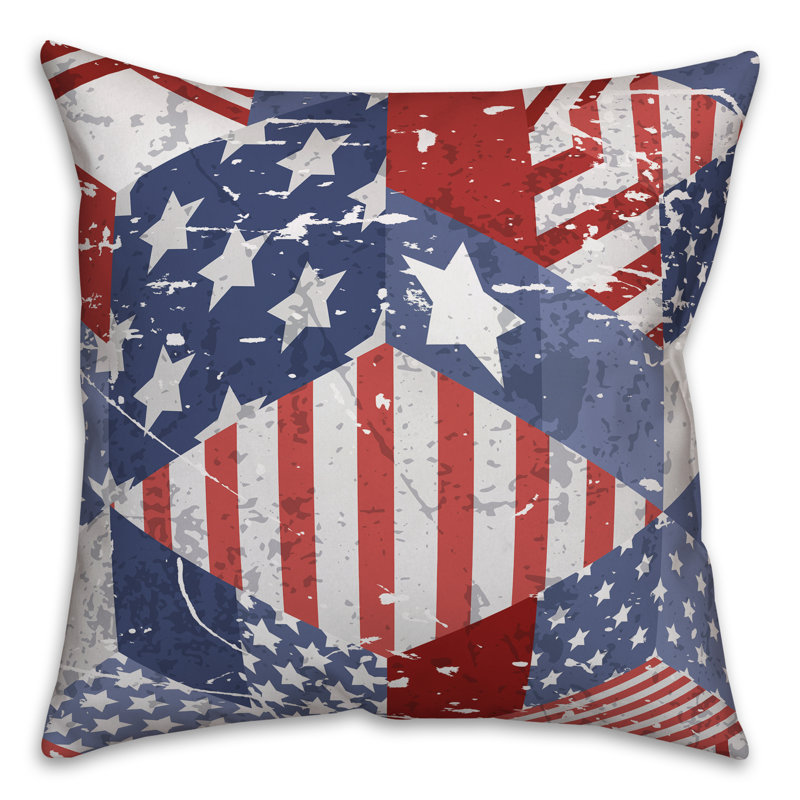 Patchwork Outdoor Reversible Throw Pillow
