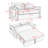 Velvet Sofa Bed with Two Pillows and Adjustable Backrest-255541186