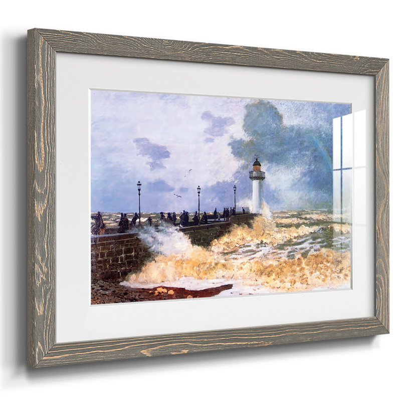 La jetée du Havre, 1868, H 28 po x l 42 po x P 1,5 po, Gris